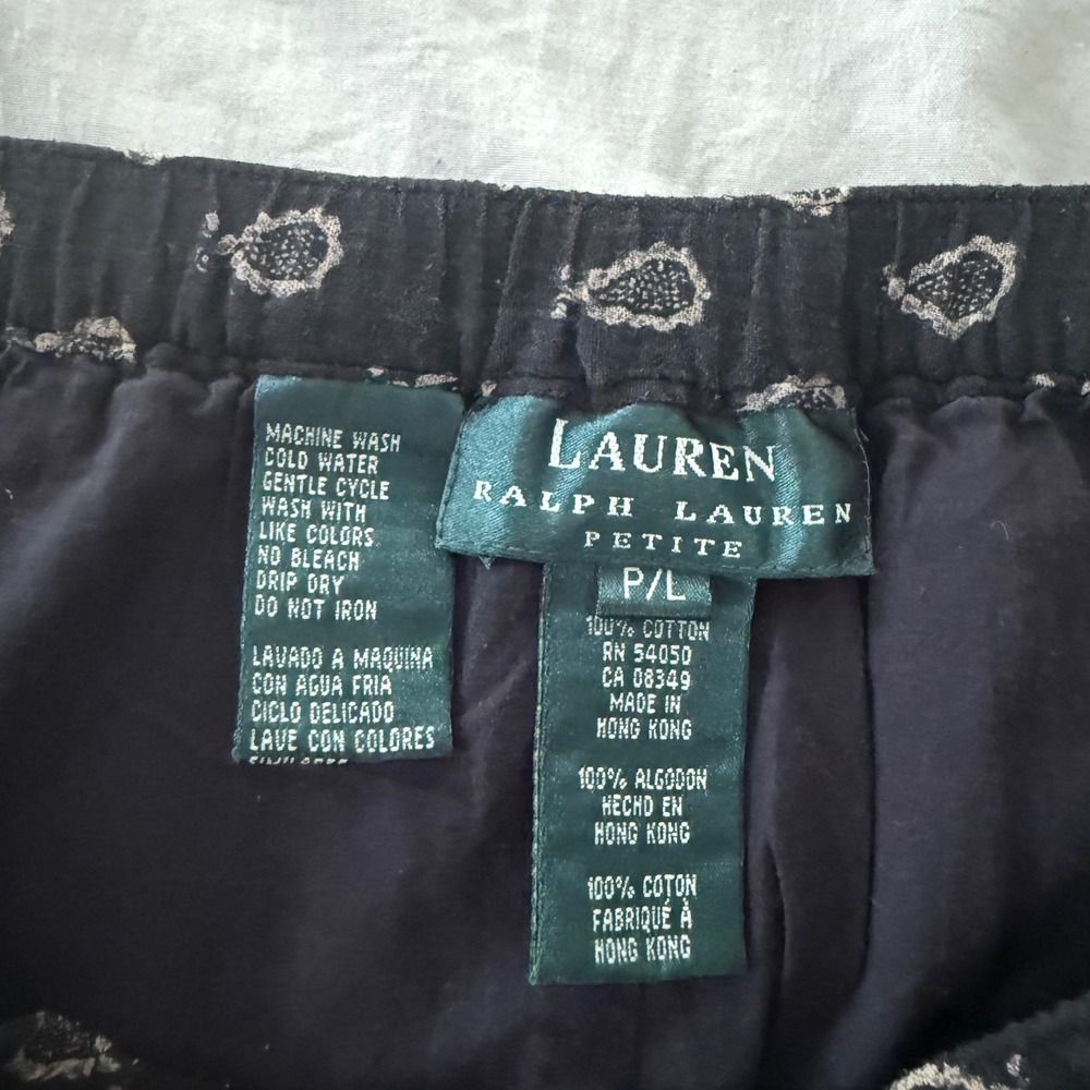 Lauren Ralph Lauren Petite L Cotton Paisley Midi Skirt Boho Western Prairie - Picture 3 of 5
